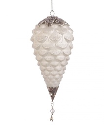 [S-B0971695] 4x Pendaglio Vt Fascinate Pigna Bianco D140