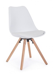 [S-B0733421] 4x Sedia New Trend Bianco
