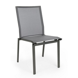 [S-B0662485] 4x Sedia antracite in alluminio stile design