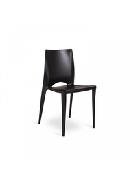 [S-OM/164/N] Set di 4 sedie in polipropilene nero, dimensioni 41x44x84cm