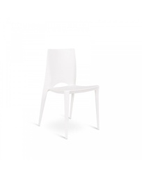 [S-OM/164/B] Set di 4 sedie in polipropilene bianco, dimensioni 41cm x 44cm x 84cm