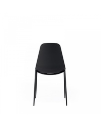 [S-OM/358/NE] Set di 4 sedie in polipropilene con struttura in metallo, colore nero, dimensioni 49x48.5x88cm