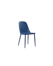 [S-OM/359/BL] Set di 4 sedie in polipropilene blu con struttura in metallo, 46x55x80cm