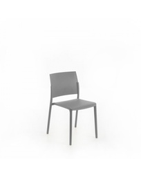 [S-OM/405/GC] Set di 4 sedie in polipropilene grigio chiaro, 55cm x 52.5cm x 81cm