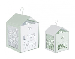 [S-B0133077] 4x Set2 Lanterna Armonia Verde-Bianco