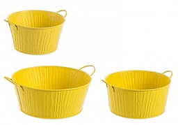 [S-B0502804] 4x Set3 C.Vaso Corteccia C-Manico To Giallo