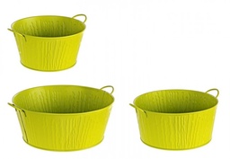 [S-B0502810] 4x Set3 C.Vaso Corteccia C-Manico To Verde