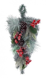 [S-B0934782] 6x Decor. Cheryl Bacche Rosso Ghiacc Goccia