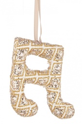 [S-B0927117] 6x Pendaglio Rombi Nota Oro