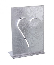 [S-B0914210] 8x P. Candela Cuore Stand Metal Argento