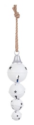 [S-B0933727] 8x Pendaglio 4F Bell Met Lucido Bianco