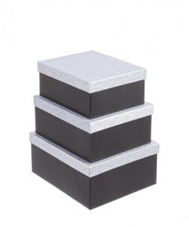 [S-B0929760] 8x Set3 Scatola Glitter Nero