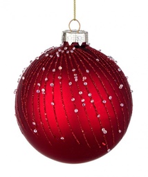 [S-B0934034] 8x Sfera Vt Gem Linee Rosso Op D100