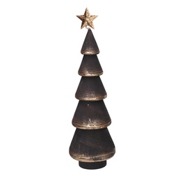 [S-V6179200000] Albero in legno nero 8x8x30 cm