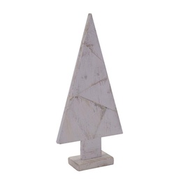 [S-V6107520000] Albero in legno sbiancato 24x8x50 cm