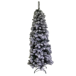 [S-V6349140000] Albero Innevato Slim Monte Vettore con 653 Rami - 180 cm di Altezza e 74 cm di Larghezza