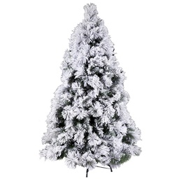 [S-V6093150005] Albero di Natale innevato Monte Bianco verde cmø100h150 con 489 rami base in metallo