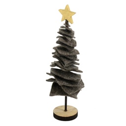 [S-V6090110000] Albero tessuto marrone 14x14x41 cm
