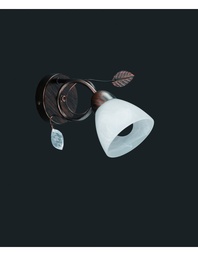 [S-TRIO200700128] Applique 1xE14 Traditio Ruggine Coppa Vetro Bianco L12 cm Trio Lighting