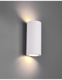 [S-TRIO201100201] Applique 2xGU10 Cilindro Gesso Biemissione Zazou Bianco Trio Lighting