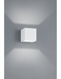 [S-TRIO226860231] Applique Cubo Doppia Emissione Led Bianco IP54
