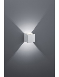 [S-TRIO223310105] Applique Cubo Doppia Emissione Led Alluminio 10x10 cm