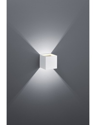 [S-TRIO223310131] Applique Cubotto Bianco Doppia Emissione Led