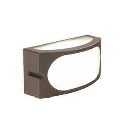 [S-SOV174/27] Applique in alluminio pressofuso, colore bianco goffrato, diffusore in resina satinata, luce di qualità per interni ed esterni, altezza max lampada 140mm, alimentazione 230V, classe di protezione IP54, potenza massima lampade 60W