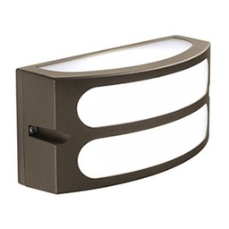 [S-SOV175/27] Applique in alluminio pressofuso, colore bianco goffrato, diffusore in resina satinata, altezza max lampada 140mm, alimentazione 230V, luce di qualità per ambienti esterni ed interni, classe di protezione IP54, potenza massima lampade 60W