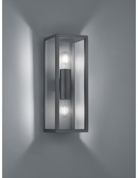 [S-TRIO201860242] Applique Antracite Doppia Luce Sopra e Sotto IP44
