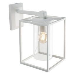 [S-SOV597/02] Applique in alluminio bianco con diffusori trasparenti