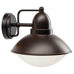[S-SOV592/36] Applique in Basso E27 Linea Itaca Corten - Struttura in Alluminio Pressofuso - Adatta per Lampade a Risparmio Energetico - Altezza Max Lampada 160mm - Potenza Massima 60W - IP44