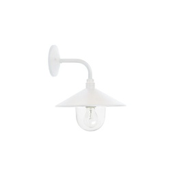 [S-SOV158/02] Applique in vetro trasparente, struttura in alluminio bianco - Altezza max lampada: 105mm