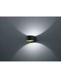 [S-TRIO223410132] Applique LED doppia luce nero e oro Trio Lighting