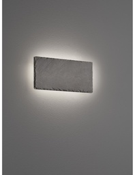 [S-TRIO224210102] Applique LED Dimmerabile Rettangolare Ardesia Nero L25 cm