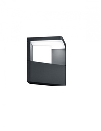 [S-TRIO221760142] Applique Led Facciata Esterna Ganges Antracite IP54