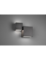 [S-TRIO224910232] Applique Moderna Doppia Emissione Led Nero