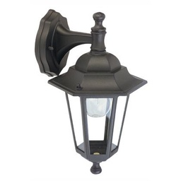 [S-SOV948/06] Applique in alluminio pressofuso con diffusori in vetro trasparente - Nero