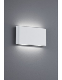 [S-TRIO227660231] Applique Rettangolare Thames II Led Doppia Emissione IP54 Bianco L17 cm