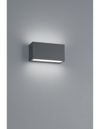 [S-TRIO226960242] Applique Rettangolare Led IP65 Antracite Doppia Emissione