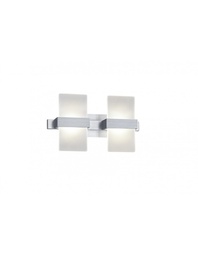 [S-TRIO274670205] Applique Rettangoli Led Doppia Emissione Alluminio Spazzolato