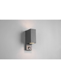 [S-TRIO214269242] Applique da Parete Esterno con Sensore di Movimento - Roya Antracite