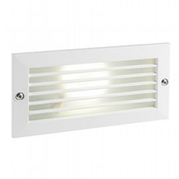 [S-SOV98214/02] Applique da incasso in alluminio pressofuso con diffusore in vetro satinato bianco