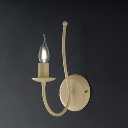 [S-BL147-AP1-AV] Applique in ferro Avorio decape una luce 21x h31 cm