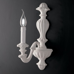 [S-BL180-AP1-BCO] Applique in legno Bianco shabby una luce 25x h40 cm