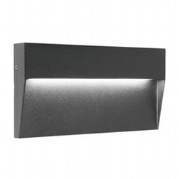 [S-SOV99158/16] Applique tonda alluminio pressofuso con diffusore satinato - 6W, 777 lumen