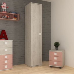[S-FZ98616] Armadio 45x52x223h con anta bianco consumato