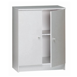 [S-O26200BIK] Armadio multiuso basso due ante Bianco 62x34x h80 cm