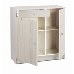 [S-A34200EUK] Armadio Multiuso Basso Due Ante Un Cassetto Eucalipto 77x34x h80 cm