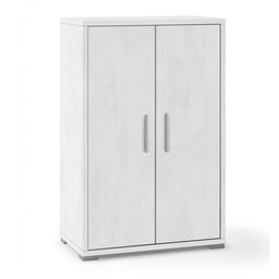 [S-ODB270OSOSK] Armadio multiuso con due ante in Bianco Ossido 71x41x h110 cm